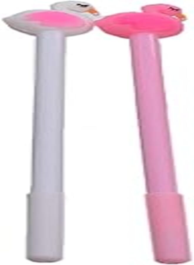 Pack of 2 pieces of colorful swan shaped pens for smooth writing, 2 colors, 1 piece per design - multicolor