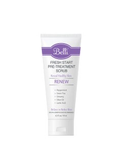 Belli Skincare Fresh Start Pre-Treatment Scrub, Face Cleanser & Facial Scrub for All Skin Types, Detoxifies Skin, Dermatologist Recommended, 6.5 Oz