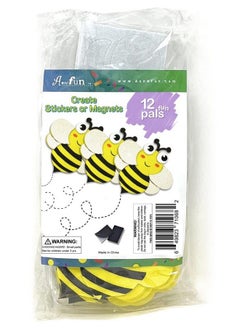 AoneFun Summer Crafts For Kids Bulk Fun Summer Activities For Kids Ages 48 Summer Camp Activities Bees For Crafts Kids Summer Activities Bee Magnets Craft Bees Bug Stickers Foam Craft Kits For Kids 12 Kits  - Image 5