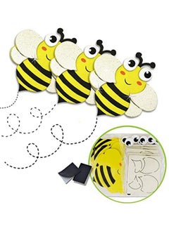 AoneFun Summer Crafts For Kids Bulk Fun Summer Activities For Kids Ages 48 Summer Camp Activities Bees For Crafts Kids Summer Activities Bee Magnets Craft Bees Bug Stickers Foam Craft Kits For Kids 12 Kits  - Image 1