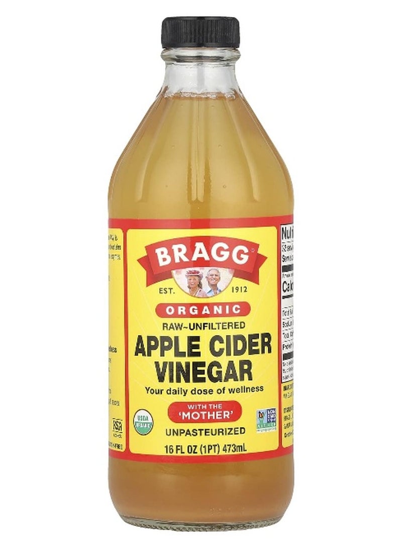 Bragg, Organic Apple Cider Vinegar with The 'Mother', 16 fl oz (473 ml) - Image 1