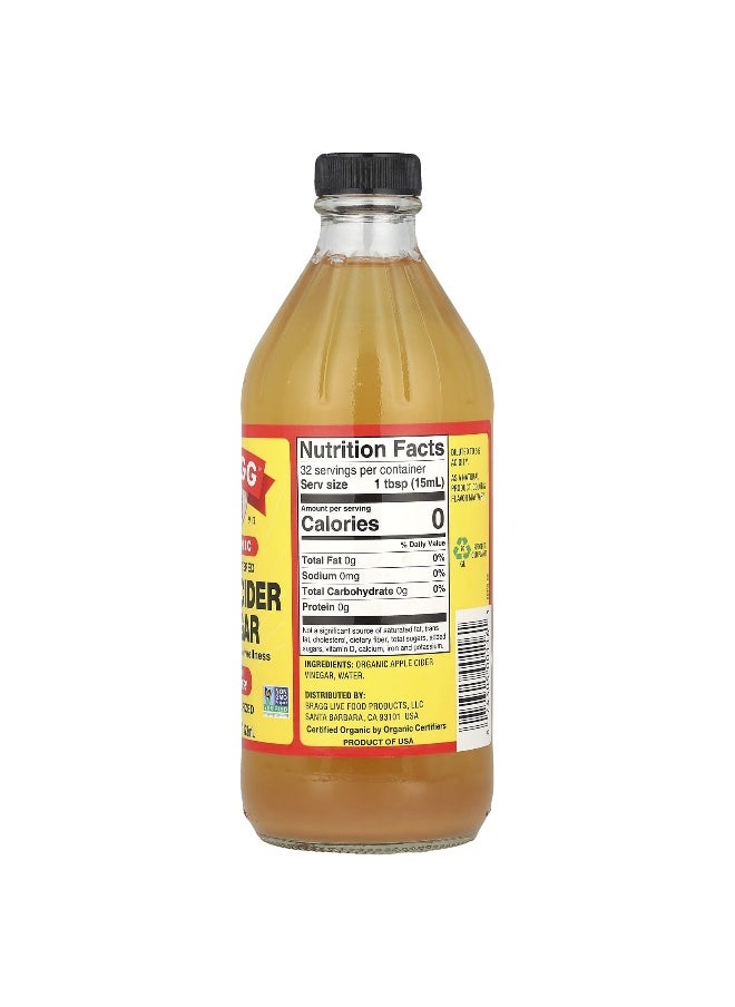 Bragg Bragg, Organic Apple Cider Vinegar with The 'Mother', 16 fl oz (473 ml)  - Image 2