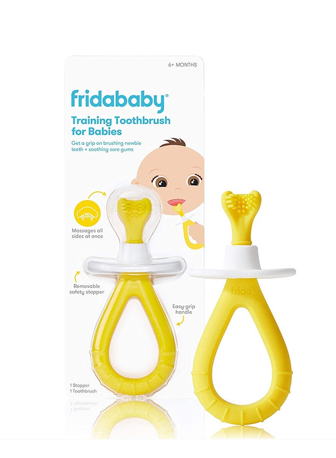fridababy طقم العناية بالرضع يتضمن فرشاة أصابع مع حامل تخزين، فرشاة شعر مع علبة، مشط تصفيف الشعر، مقص أظافر سهل الإمساك مع ملف أظافر وعلبة، وفرشاة أسنان تدريبية للأطفال الرضع. - Image 4