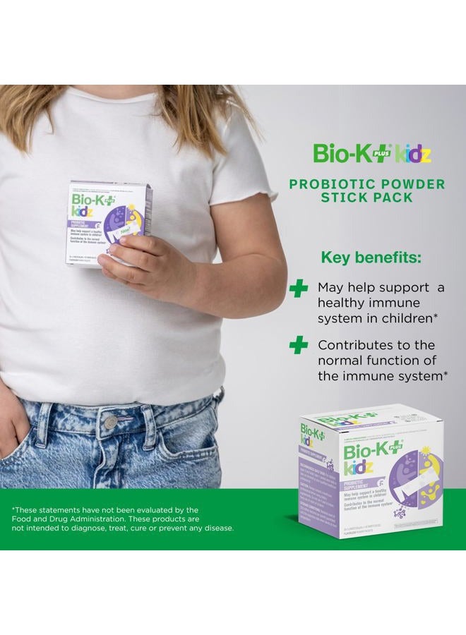 Bio-K Plus Bio-K+ Kidz Probiotic Powder for Kids with Vitamin D3, Shelf-Stable, Non-GMO, Gluten-Free – 28 Single-Serve Packets - Image 3