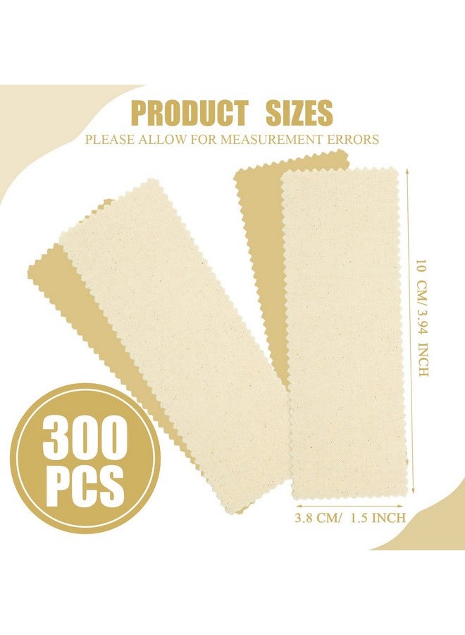 Loopeer 300 Pcs Natural Muslin Epilating Face Wax Strips Hair Removal Eyebrow Precut Waxing Strips Body Facial Cotton Wax Cloth Strip For Women Men (4 X 1.5 Inch)  - Image 3