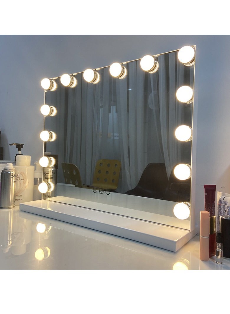 Hihonor Vanity/Makeup Mirror with Lights,10X Magnification，with 14 Dimmable LED Bulbs,3 Color Modes,Touch Control for Bedroom,Tabletop or Wall-Mounted  - Image 2