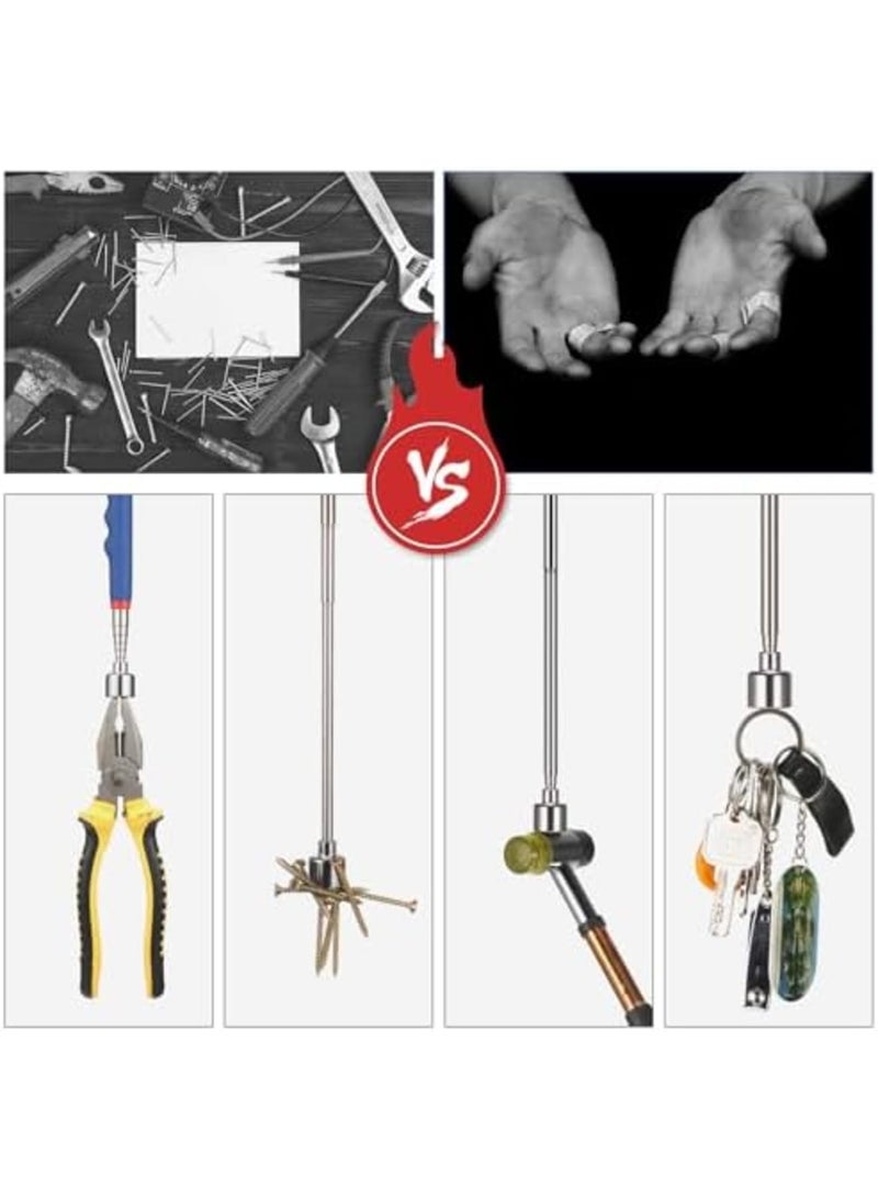 Luckam Telescoping Magnetic Pickup Tool - 20 Lbs Magnet Extension Tool - 30 Inch Extendable Magnet Stick - Handy Gadget for Men - Ideal for Birthday, Father's Day, Christmas - Blue and Black, 2 PCS - Image 4