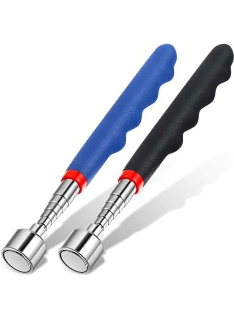 Luckam Telescoping Magnetic Pickup Tool - 20 Lbs Magnet Extension Tool - 30 Inch Extendable Magnet Stick - Handy Gadget for Men - Ideal for Birthday, Father's Day, Christmas - Blue and Black, 2 PCS - Image 1