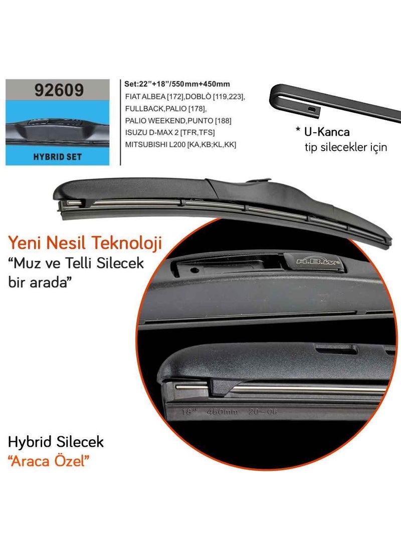 RBW 92609 Isuzu D-Max 2012+ Hybrid Wiper (Hook Md)  - Image 2