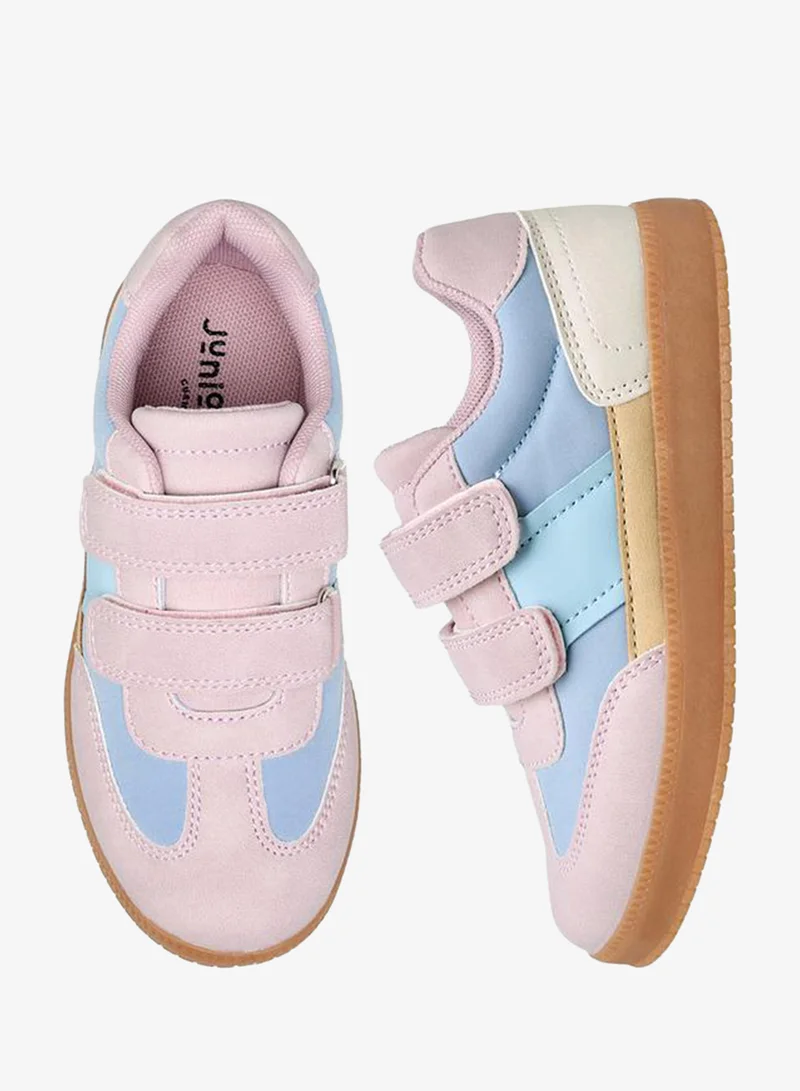 جونيورز Girls Colourblock Hook & Loop Sneakers