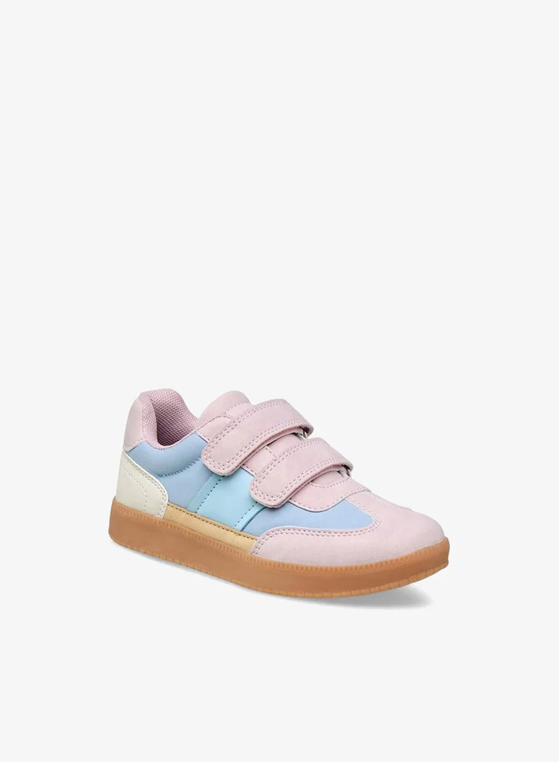 جونيورز Girls Colourblock Hook & Loop Sneakers