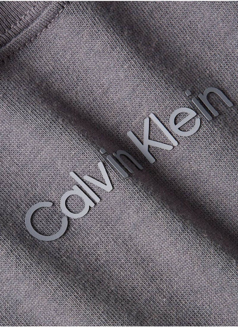 CALVIN KLEIN - Calvin Klein Women's T-Shirt - Short Sleeves - Sportswear - Cotton , Grey - Image 1