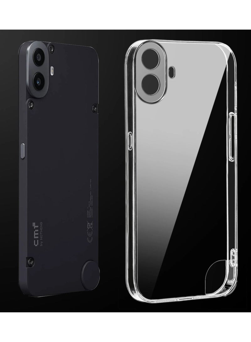 Crystal Clear Transparent Phone Case CMF Phone 1 – Slim Ulta Thin Hard TPU Shockproof Cover, Anti-Yellowing Crystal Clear Protective Back Case with Camera Protection - Image 2