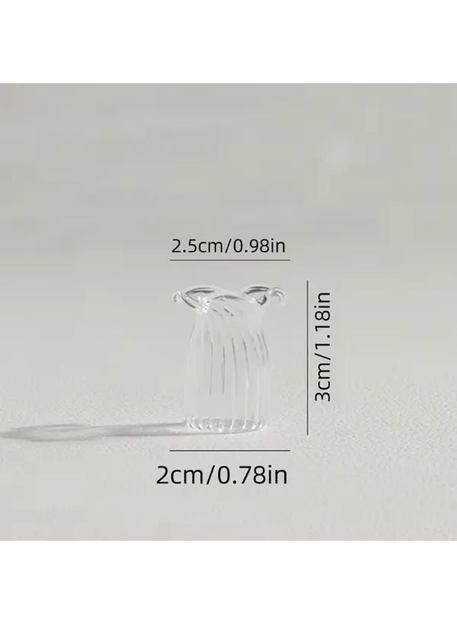 Random 7 Piece Flower and Vase Set Crystal Glass Tulip Decor for Home DIY - Image 3