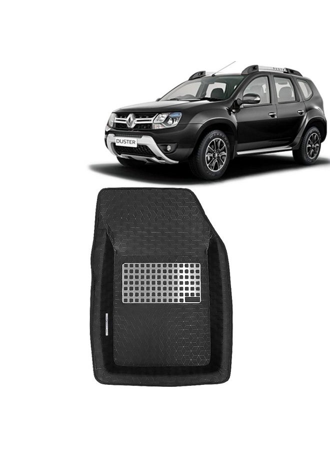 Kingsway KINGSWAY® Duster Car Mat 4.5D for (Year 2014 to 2022) All Model, Compatible with Renault Duster Car Floor Mats, Complete Set of 3 Pieces, Top Notch PVC 4.5D Foot Mats, Washable, Black  - Image 1