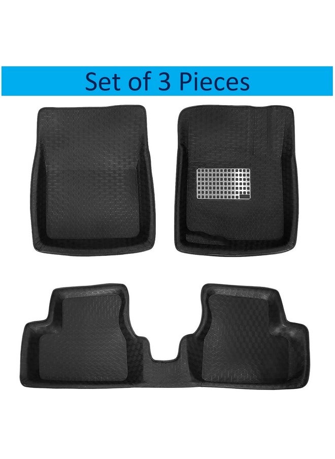 Kingsway KINGSWAY® Duster Car Mat 4.5D for (Year 2014 to 2022) All Model, Compatible with Renault Duster Car Floor Mats, Complete Set of 3 Pieces, Top Notch PVC 4.5D Foot Mats, Washable, Black  - Image 2