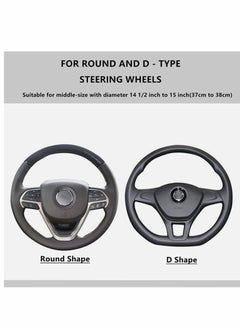SYOSI Diamond Leather Steering Wheel Cover for Women Girls, with Bling Bling Crystal Rhinestones, Universal Fit 15 Inch Car Steering Wheel Protector (Black)  - Image 5