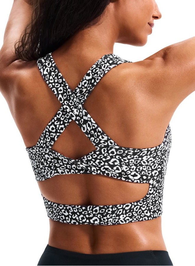 JOYSPELS Sports Bras for Women Extra Comfort Criss-Cross Back Padded Workout Tops for Women Medium Support - Image 1
