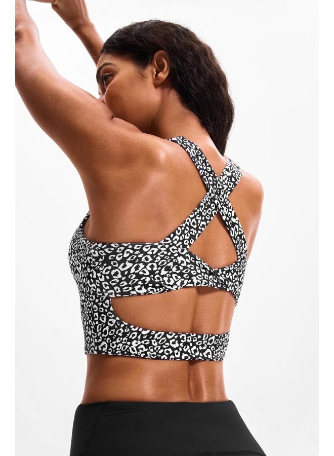 JOYSPELS Sports Bras for Women Extra Comfort Criss-Cross Back Padded Workout Tops for Women Medium Support - Image 4