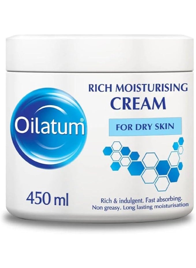 Oilatum - Oilatum Rich Moisturising Cream 450ml – Fast-Absorbing Hydration for Dry Skin - Image 1