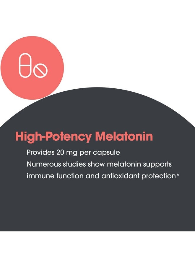 اليرجي ريسيرتش جروب مجموعة أبحاث الحساسية ميلاتونين 20 مجم - ميلاتونين نقي، قوة إضافية للبالغين، مساعد على النوم، جرعة عالية، كبسولات نباتية - 60 كبسولة - Image 3