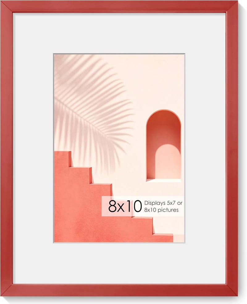 Fun Memories إطار صور 8.5x11 من ذكريات ممتعة مع حشوة قابلة للإزالة مقاس 6x8، إطارات صور ألومنيوم 8.5x11 - مثالي للعرض على الحائط أو الطاولة - يتضمن ملحقات تعليق وخطاف حائط - رمادي - مجموعة من 1 - Image 1