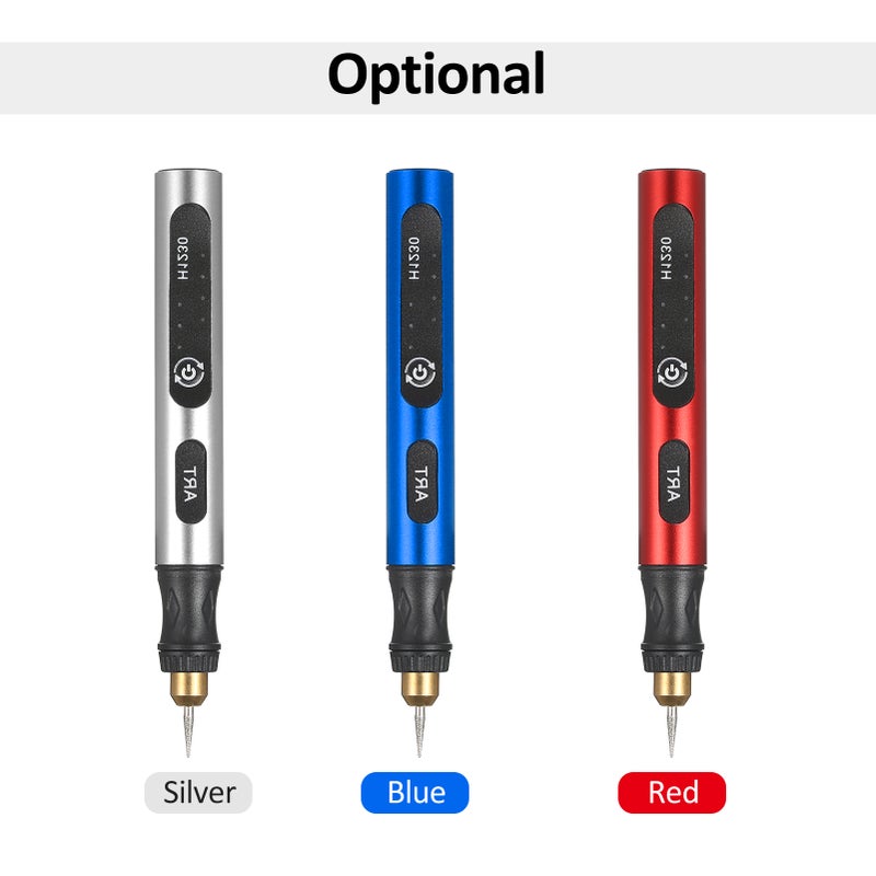 Mini Cordless Rotary Tool 3-Speed 5V Rechargeable Rotary Tool Kit with 4 Grinding Bits USB Charging Multi-Purpose Power Tool for Sanding Polishing Drilling Etching Engraving DIY Crafts - Image 3