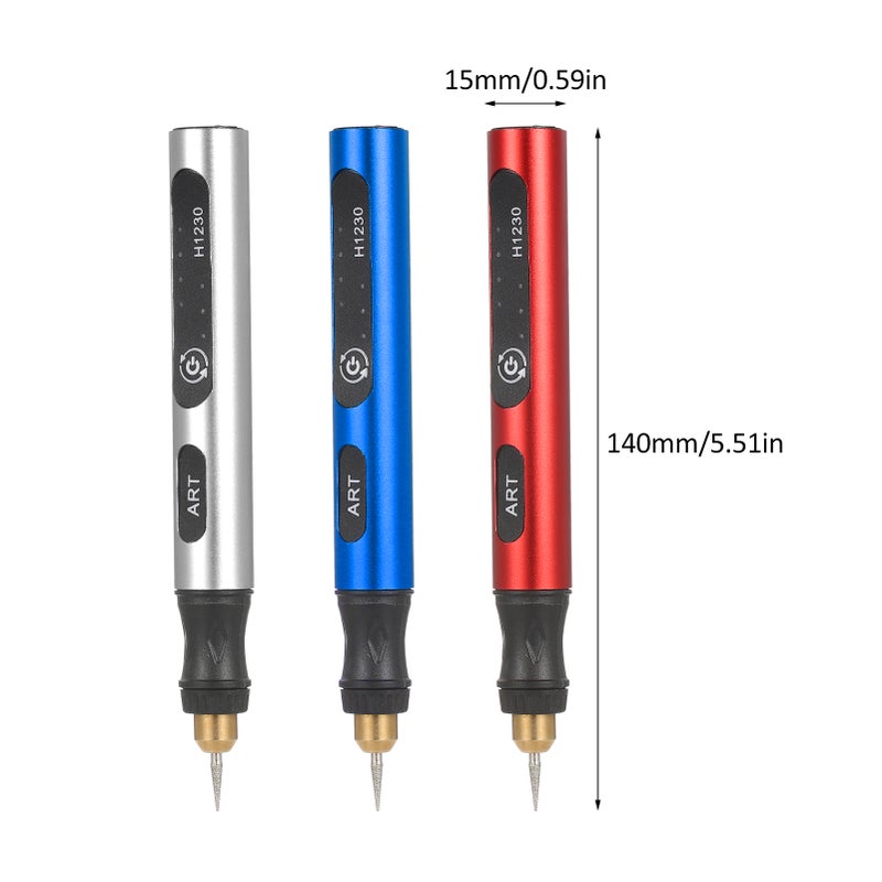 Mini Cordless Rotary Tool 3-Speed 5V Rechargeable Rotary Tool Kit with 4 Grinding Bits USB Charging Multi-Purpose Power Tool for Sanding Polishing Drilling Etching Engraving DIY Crafts - Image 2