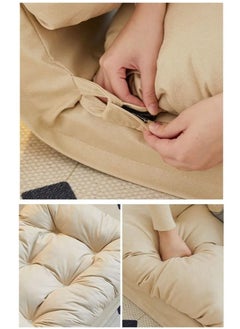 Generic Lazy Boy Chair, Folding Sofa Bed Fabric Couch Lounge with 5 Adjustable Reclining Position, Can Lie and Sleep Small Household Tatami  - Image 3