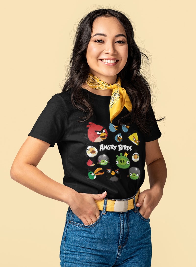 ZOOM Angry Birds Character Graphic Print T-Shirt for Fans