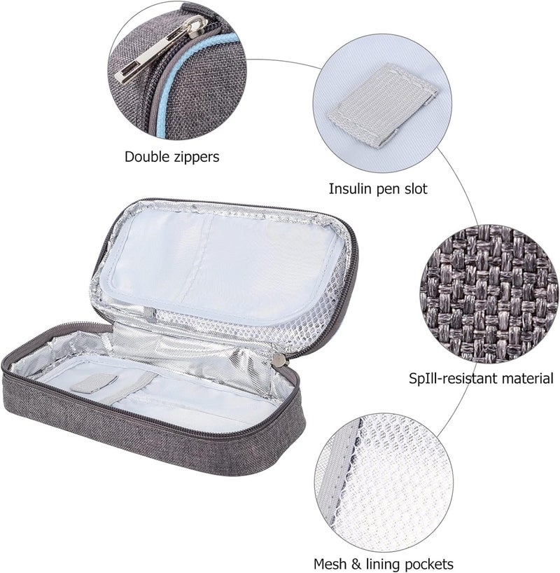 Kaiderine Insulin Cooler Travel Bag - Diabetes Medication Organizer with Insulated Liner - Image 4