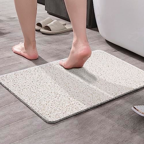 Asvin Soft Textured Bath, Shower, Tub Mat, 24x16 Inch, Phthalate Free, Non Slip Comfort Bathtub Mats with Drain, PVC Loofah Bathroom Mats for Wet Areas, Quick Drying - Image 2