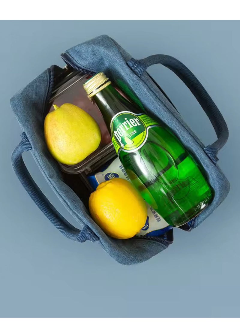 Generic Portable Waterproof Insulated Lunch Bento Bag with Waterproof Aluminum Foil Thermal Insulation. Ideal for School, Office, Takeaway, and Picnic.Keeps your Meal Fresh  - Image 4