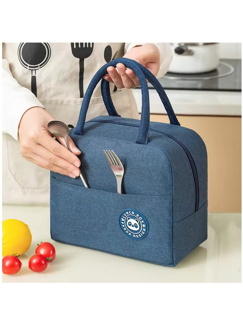 Generic Portable Waterproof Insulated Lunch Bento Bag with Waterproof Aluminum Foil Thermal Insulation. Ideal for School, Office, Takeaway, and Picnic.Keeps your Meal Fresh  - Image 2