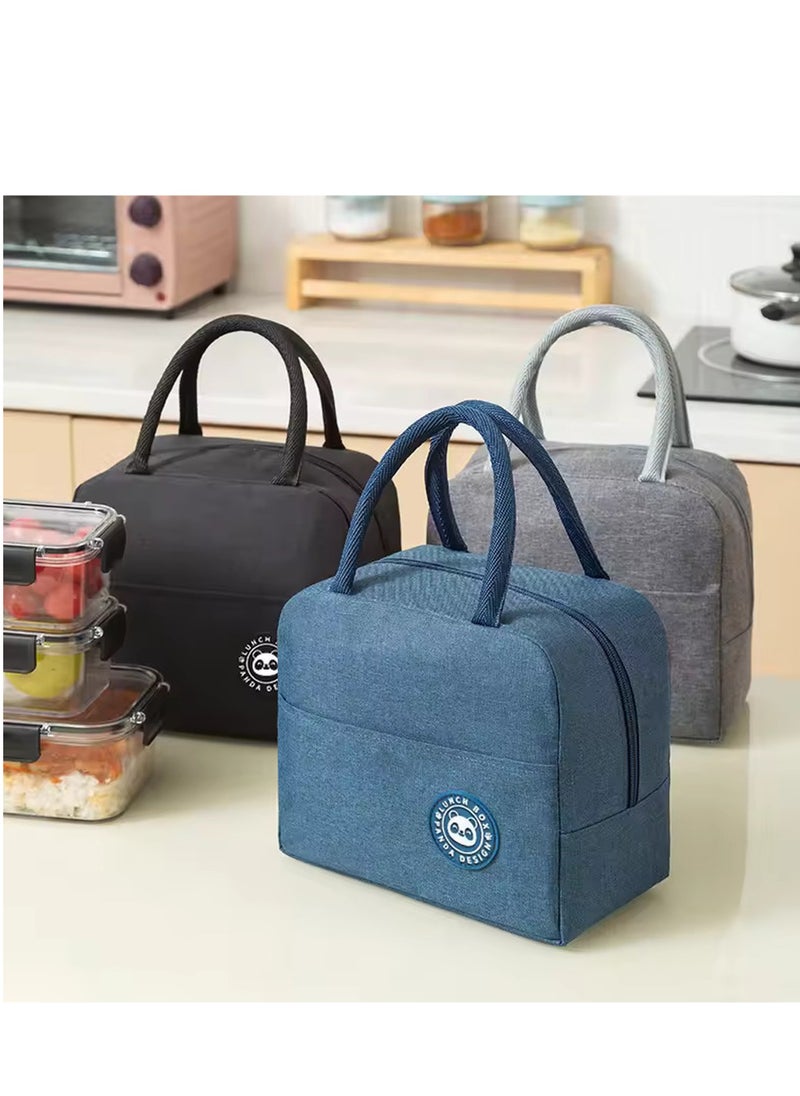 Generic Portable Waterproof Insulated Lunch Bento Bag with Waterproof Aluminum Foil Thermal Insulation. Ideal for School, Office, Takeaway, and Picnic.Keeps your Meal Fresh  - Image 5