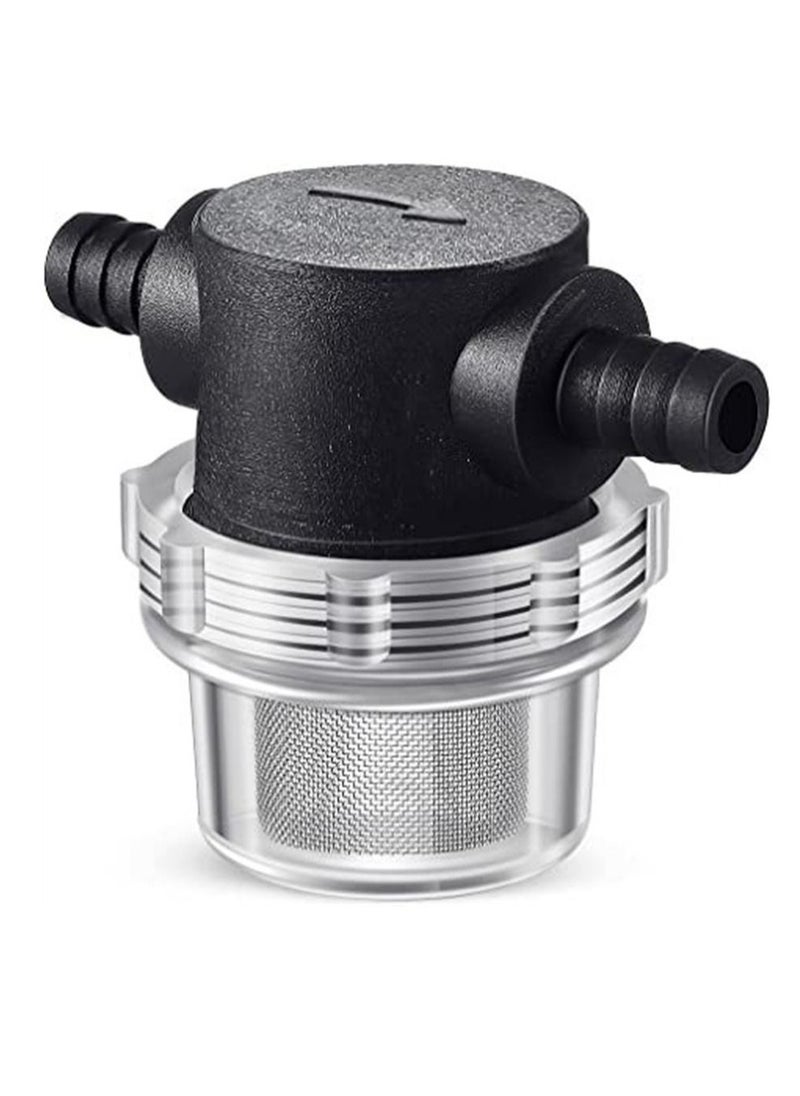SYOSI - 1/2 Inches Water Pump Strainer Compatible with 3/8 Inches Hose Barb In-Line Strainer Twist On Pipe Sprayer Filter for Water Pump 12V DC 80 PSI RV Camper Marine Boat Lawn - Image 1