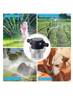 SYOSI 1/2 Inches Water Pump Strainer Compatible with 3/8 Inches Hose Barb In-Line Strainer Twist On Pipe Sprayer Filter for Water Pump 12V DC 80 PSI RV Camper Marine Boat Lawn  - Image 2