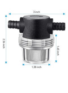 مصفاة مضخة مياه 1/2 بوصة متوافقة مع 3/8 بوصة خرطوم بارب في مصفاة خطية ملتوية على مرشح بخاخ الأنبوب لمضخة المياه 12 فولت تيار مستمر 80 رطل لكل بوصة مربعة RV حديقة القوارب البحرية - pzsku/Z32C63DCC373ABA92CF7FZ/45/_/1685532422/5eb6f4f3-b1cc-45b9-a71d-3fd5c7a531ca