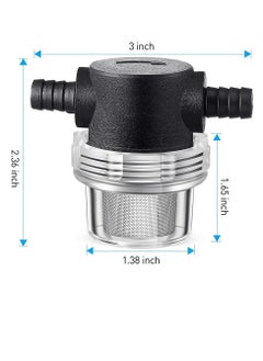SYOSI 1/2 Inches Water Pump Strainer Compatible with 3/8 Inches Hose Barb In-Line Strainer Twist On Pipe Sprayer Filter for Water Pump 12V DC 80 PSI RV Camper Marine Boat Lawn  - Image 5