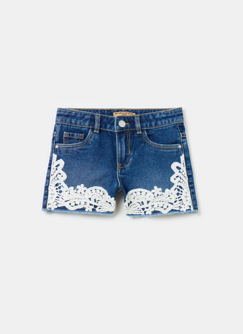 Ovs Ovs Denim Short  Medium Blue