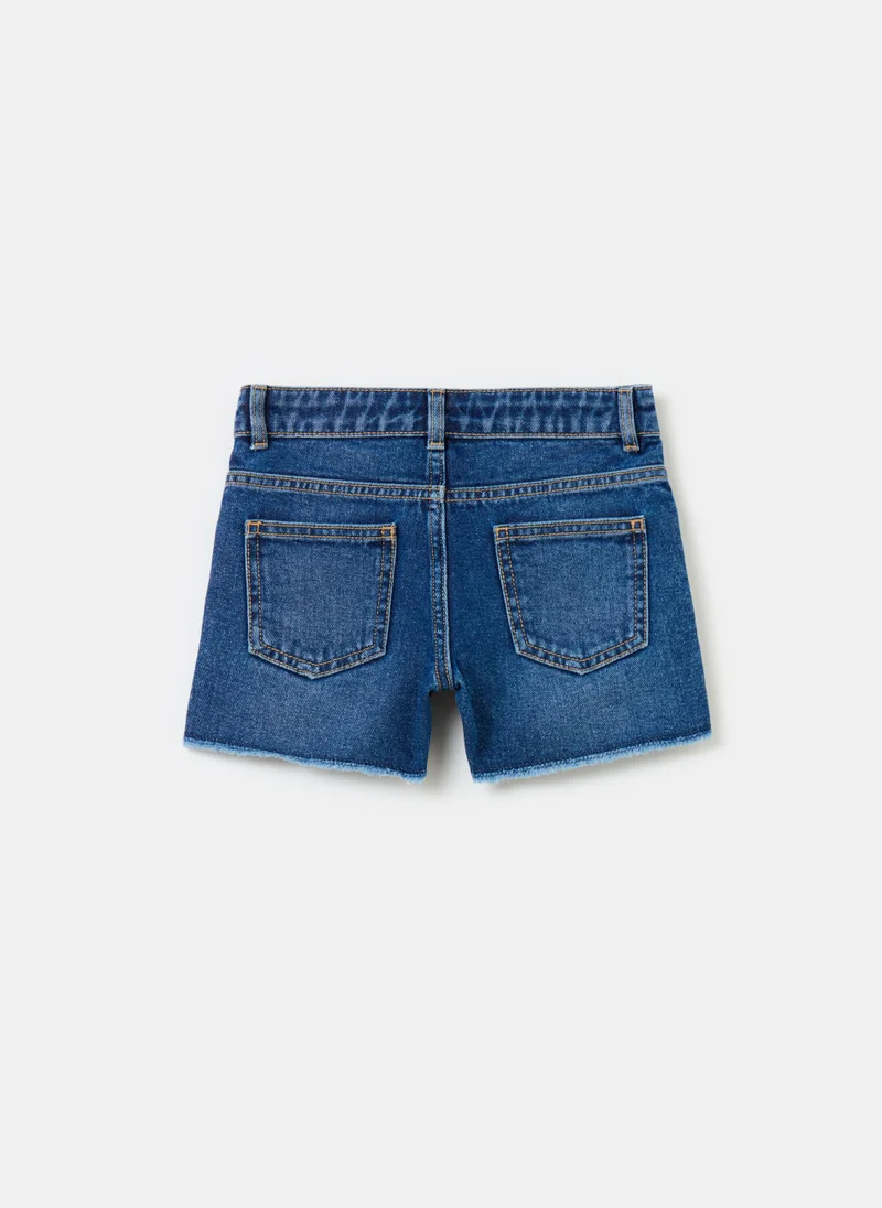 Ovs Ovs Denim Short  Medium Blue