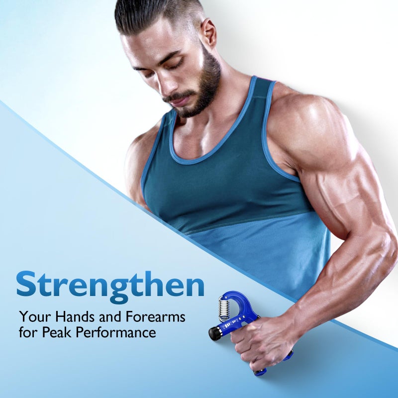 FitBeast Grip Strengthener Forearm Strengthener, Adjustable Hand Grip for Strength Training & Rehabilitation, 10-132 lbs Resistance, Ideal for Athletes and Physical Therapy (1 Piece Dark Blue) - Image 4