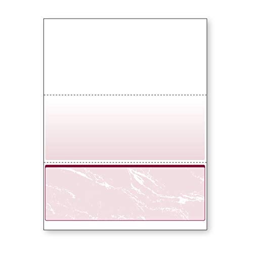 DocuGard Standard Burgundy Marble Bottom High Security Check Paper - QuickBooks & Laser/Inkjet Printer Compatible - 11 Security Features - 500 Blank Business Checks (04519) - Image 1