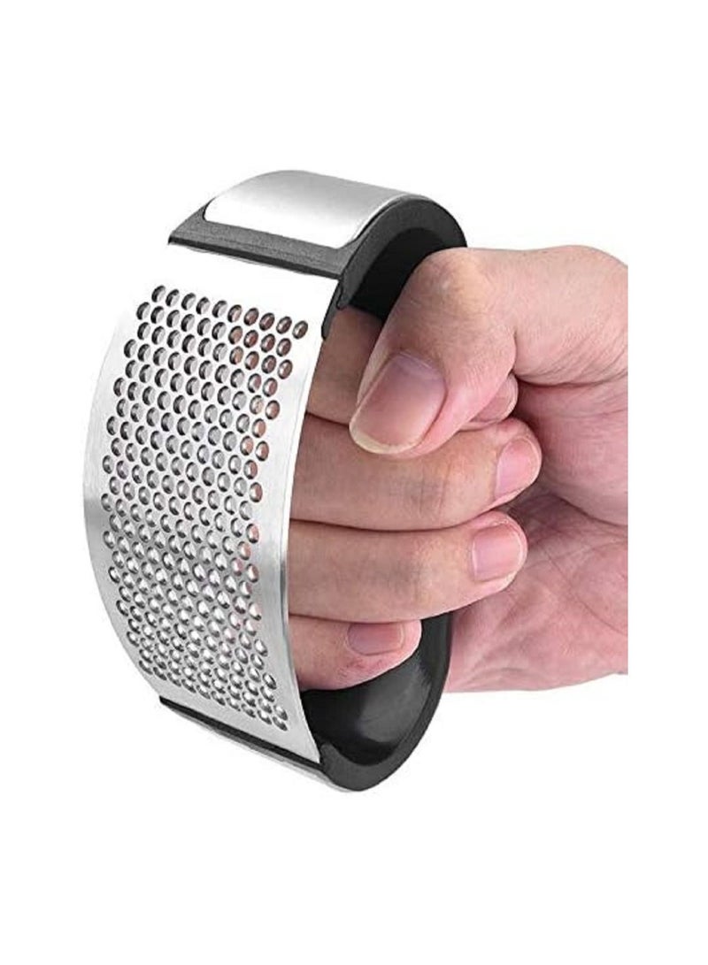 AMM Stainless Steel Garlic and Ginger Crusher Set Professional Grade Rust Proof and Easy to Clean  Enhance Your Kitchen Prep with Squeezer Peeler and Mincer Tool Set  - Image 1