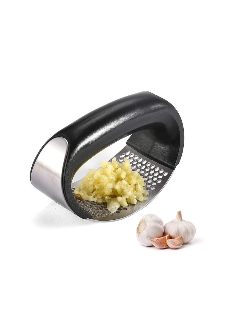 AMM Stainless Steel Garlic and Ginger Crusher Set Professional Grade Rust Proof and Easy to Clean  Enhance Your Kitchen Prep with Squeezer Peeler and Mincer Tool Set  - Image 3