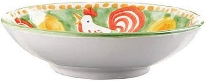 Vietri Vietri Campagna Gallina Coupe Pasta Bowl Soup Salad Spaghetti Server 875 D Earthenware Dish Green - Image 1