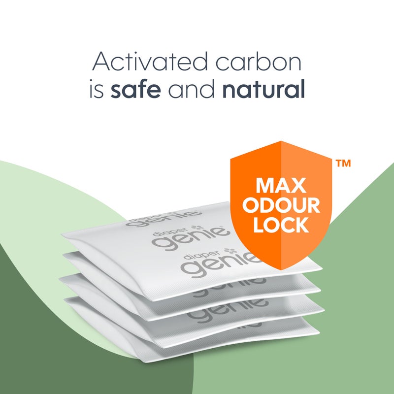 Diaper Genie Carbon Filter (4-Pack) | Diaper Pail Odor Eliminator & Deodorizer | Compatible with the Diaper Genie Complete and Expressions Pail - Image 2