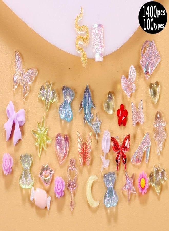 DALOO 250pc 3D Nail Charms Set - Diverse Shapes & Colors for Acrylic Nails & DIY Crafts (#10) - Image 4