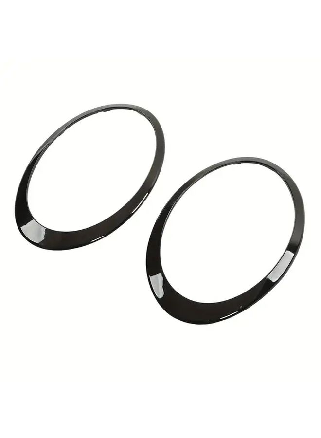2 Pcs Gloss Black Headlight Trim Rings for Mini Cooper F55 F56 F57 2014 2021 Precision Fit Decorative Cover Frame Replacement Easy Installation Sleek Styling - Image 5