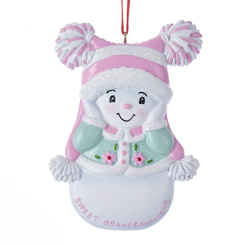 Kurt Adler 375in Resin Snowgirl sweet Granddaughter Ornament for Christmas